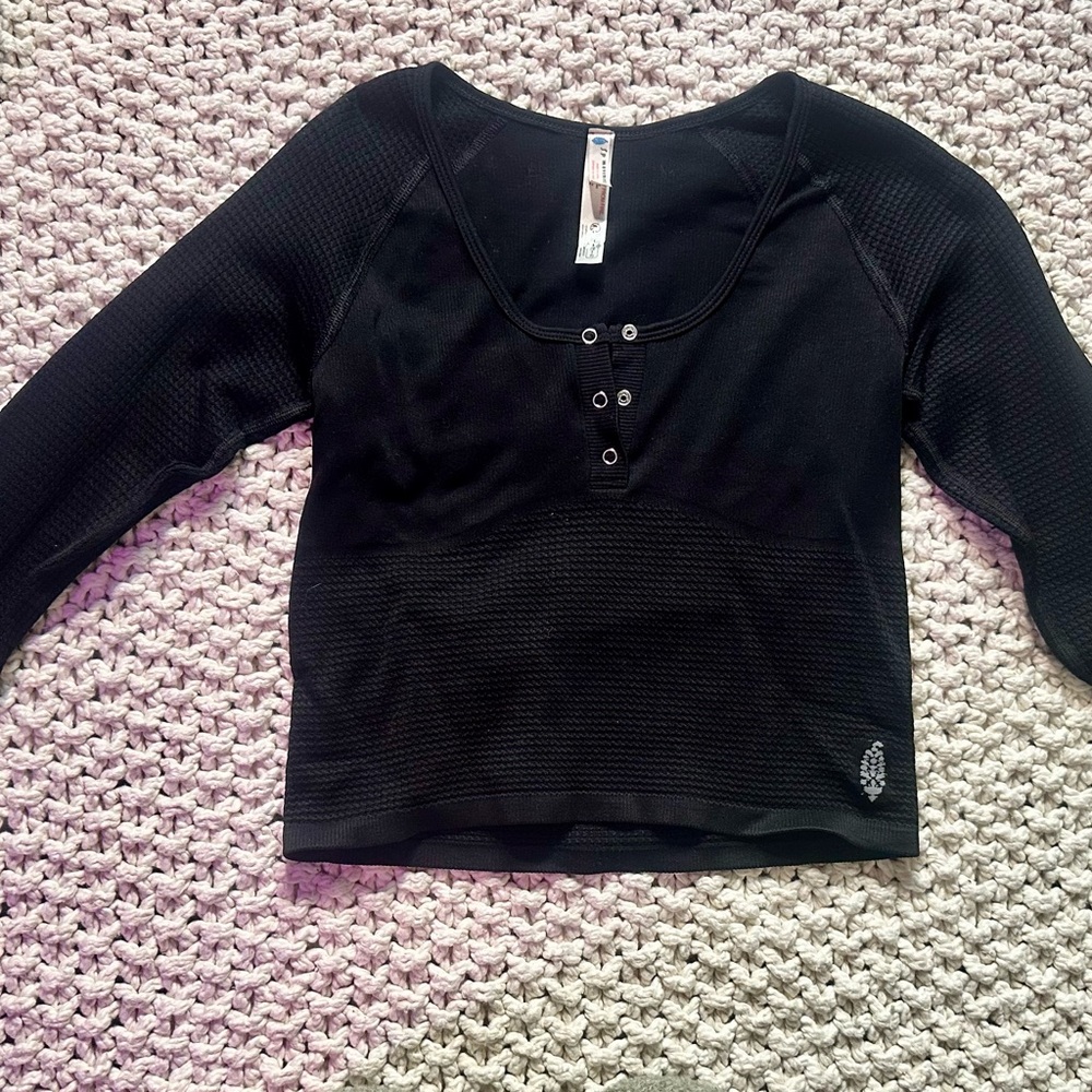 FP Movement Bail out Black Long Sleeve Women's Top